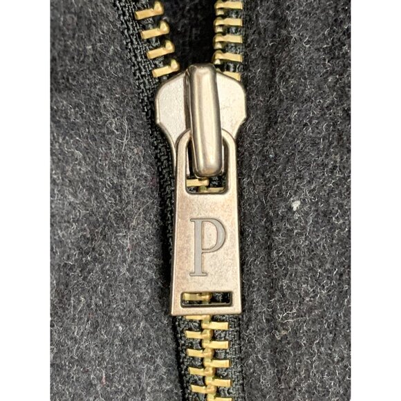 Pendleton Womens Wool Coat Charcoal Gray With Striped Lining Medium RX10348 EUC - Picture 14 of 15